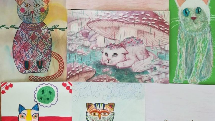 Rīgas izglītības iestāžu audzēkņu vizuālās mākslas konkursa – izstādes „Kaķu galerija 4” laureāti